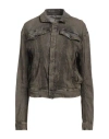 Masnada Woman Jacket Military Green Size 4 Linen, Viscose, Elastane In Green