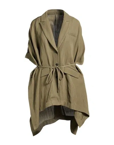 Masnada Woman Jacket Military Green Size Onesize Viscose, Linen
