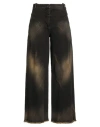 Masnada Woman Jeans Black Size 6 Cotton, Elastane In Brown