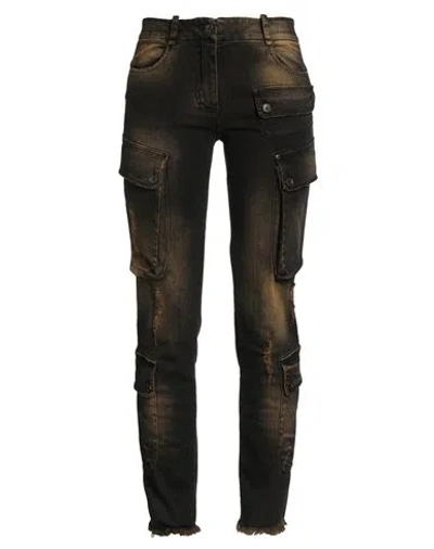 Masnada Woman Jeans Marigold Size 4 Cotton, Elastane In Yellow