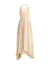 Masnada Woman Maxi Dress Beige Size 8 Ramie In Beige