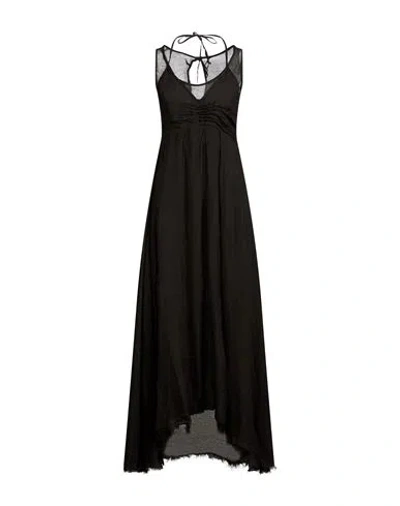 Masnada Woman Maxi Dress Black Size 4 Ramie