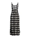 Masnada Woman Maxi Dress Black Size 8 Linen, Viscose In Black