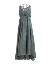 Masnada Woman Maxi Dress Deep Teal Size 4 Ramie In Gray