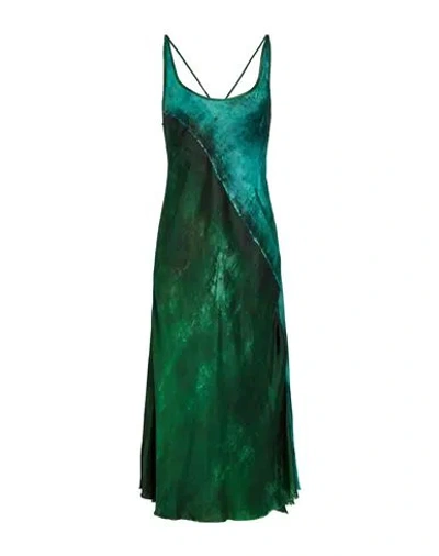 Masnada Woman Maxi Dress Green Size M Viscose