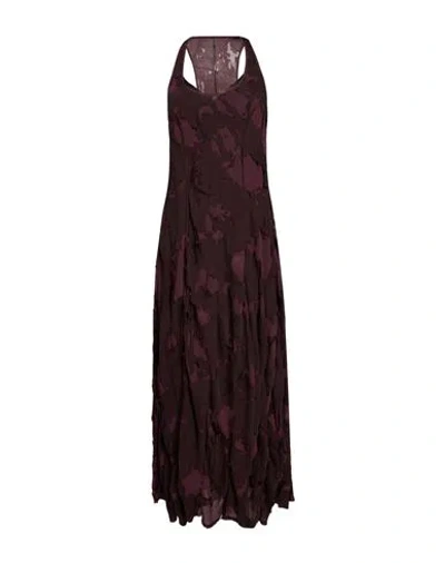 Masnada Woman Maxi Dress Plum Size 4 Silk In Purple