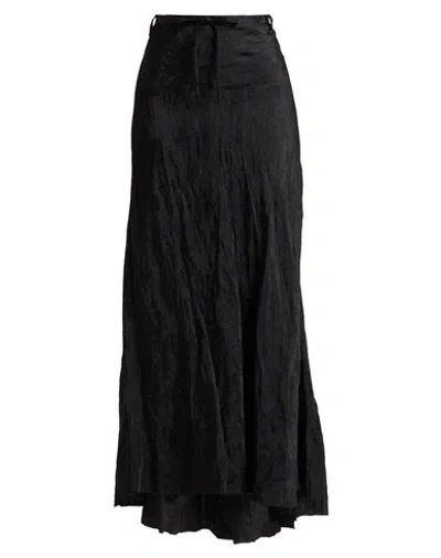 MASNADA MASNADA WOMAN MAXI SKIRT BLACK SIZE 4 ACRYLIC, VISCOSE, METALLIC FIBER
