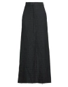 Masnada Woman Maxi Skirt Black Size 4 Cotton, Linen, Metal