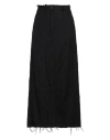 Masnada Woman Maxi Skirt Black Size 4 Cotton, Wool, Metallic Fiber