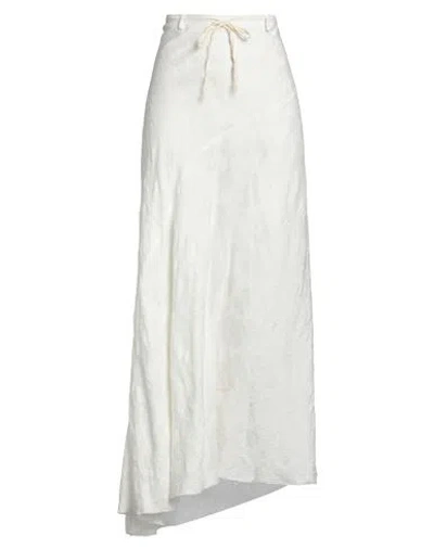 Masnada Woman Maxi Skirt Ivory Size 4 Acrylic, Viscose, Metallic Fiber In White