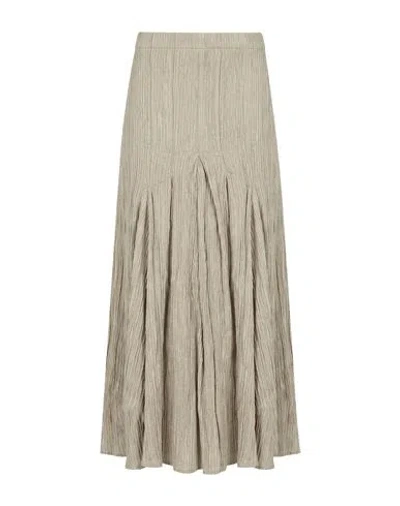 Masnada Woman Maxi Skirt Light Grey Size 2 Viscose, Polyamide In Neutral