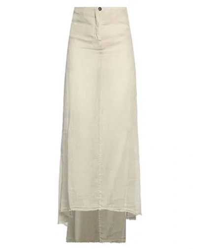 Masnada Woman Maxi Skirt Light Grey Size 4 Ramie In Neutral