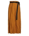 Masnada Woman Maxi Skirt Marigold Size Onesize Cotton, Wool, Metal In Brown