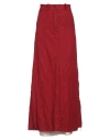 Masnada Woman Maxi Skirt Red Size 8 Viscose In Red