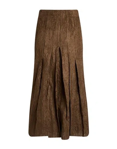 Masnada Woman Maxi Skirt Taupe Size 2 Viscose, Polyamide In Grey