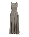 Masnada Woman Midi Dress Beige Size 8 Linen, Viscose In Beige
