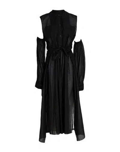 Masnada Woman Midi Dress Black Size 2 Cotton