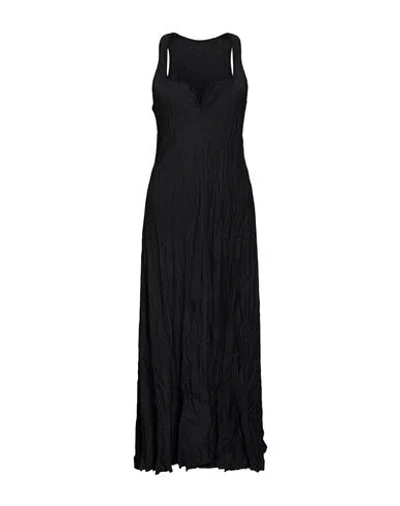 Masnada Woman Midi Dress Black Size 4 Polyester, Elastane