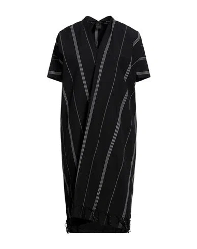 Masnada Woman Midi Dress Black Size 8 Cotton