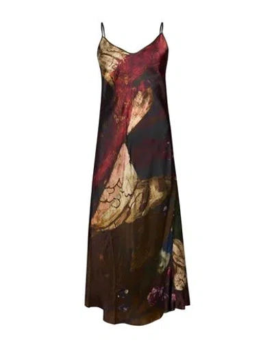 Masnada Woman Midi Dress Burgundy Size S Viscose In Red