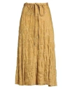 Masnada Woman Midi Skirt Mustard Size 4 Acetate, Wool In Yellow