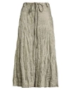 Masnada Woman Midi Skirt Sage Green Size 4 Acetate, Wool In Green