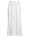 Masnada Woman Midi Skirt White Size 8 Cotton In White