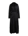 Masnada Woman Overcoat & Trench Coat Black Size 8 Acetate, Wool In Black