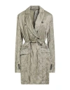 Masnada Woman Overcoat & Trench Coat Sage Green Size 6 Acetate, Wool