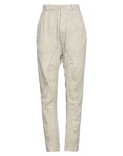 Masnada Woman Pants Beige Size 12 Linen In Beige