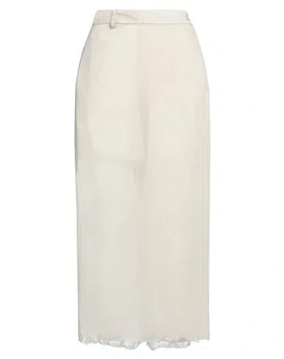 Masnada Woman Pants Beige Size 4 Silk In Neutral