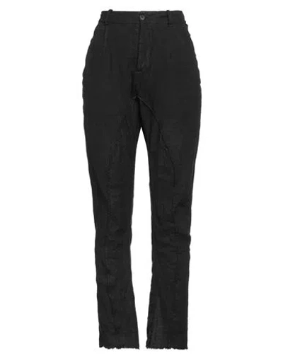 Masnada Woman Pants Black Size 12 Linen