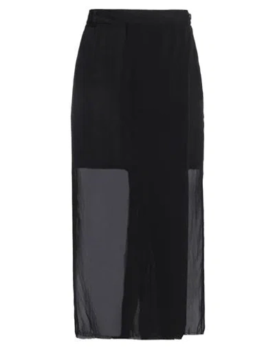 Masnada Woman Pants Black Size 2 Silk