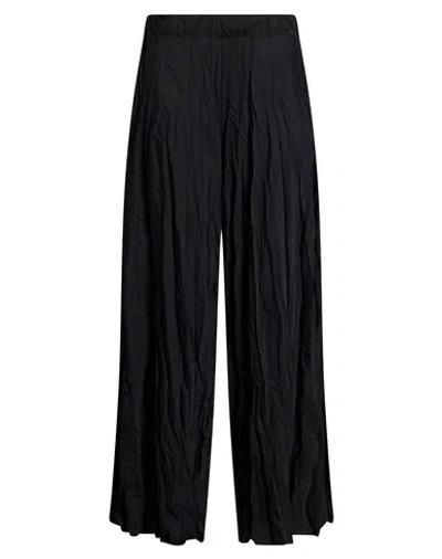 Masnada Woman Pants Black Size 2 Silk, Elastane