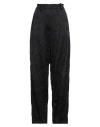 Masnada Woman Pants Black Size 4 Acetate, Wool