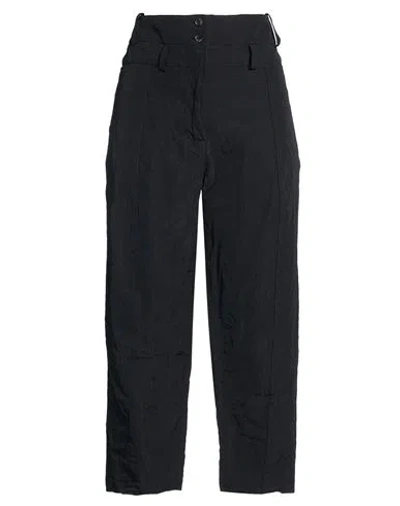 Masnada Woman Pants Black Size 4 Cotton, Viscose, Metallic Fiber