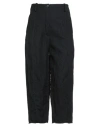Masnada Woman Pants Black Size 4 Cotton, Wool, Metallic Fiber