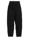 Masnada Woman Pants Black Size 4 Linen, Viscose, Elastane In Black