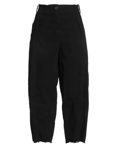 Masnada Woman Pants Black Size 4 Linen, Viscose, Elastane