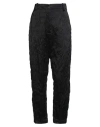 Masnada Woman Pants Black Size 6 Acetate, Wool