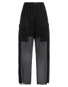 Masnada Woman Pants Black Size 6 Cotton In Animal Print