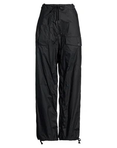 Masnada Woman Pants Black Size 6 Cotton, Polyurethane