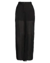 Masnada Woman Pants Black Size 8 Ramie