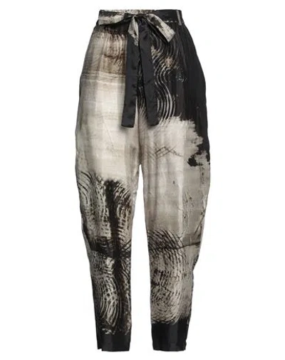 Masnada Woman Pants Dark Brown Size M Viscose