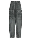 Masnada Woman Pants Deep Teal Size 4 Cotton In Gray