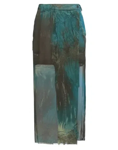 Masnada Woman Pants Deep Teal Size 6 Silk