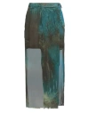Masnada Woman Pants Deep Teal Size 6 Silk In Green