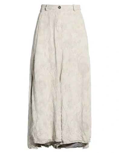 Masnada Woman Pants Grey Size 4 Viscose, Linen In Neutral