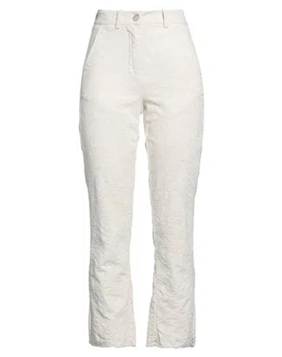 Masnada Woman Pants Ivory Size 4 Cotton In White