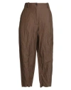Masnada Woman Pants Khaki Size 6 Cotton, Wool, Metallic Fiber In Brown